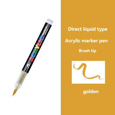 1Pc Boje Akrilne olovke Markeri Markeri s vrhom četke Boja za slikanje na kamenu Drvo Platno Kamen, staklo Božićni DIY rukotvorini