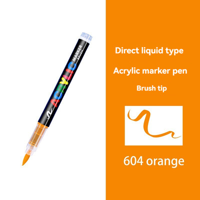 1Pc Boje Akrilne olovke Markeri Markeri s vrhom četke Boja za slikanje na kamenu Drvo Platno Kamen, staklo Božićni DIY rukotvorini