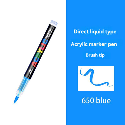 1Pc Boje Akrilne olovke Markeri Markeri s vrhom četke Boja za slikanje na kamenu Drvo Platno Kamen, staklo Božićni DIY rukotvorini