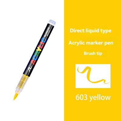 1Pc Boje Akrilne olovke Markeri Markeri s vrhom četke Boja za slikanje na kamenu Drvo Platno Kamen, staklo Božićni DIY rukotvorini