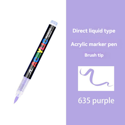 1Pc Boje Akrilne olovke Markeri Markeri s vrhom četke Boja za slikanje na kamenu Drvo Platno Kamen, staklo Božićni DIY rukotvorini