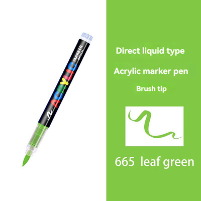 1Pc Boje Akrilne olovke Markeri Markeri s vrhom četke Boja za slikanje na kamenu Drvo Platno Kamen, staklo Božićni DIY rukotvorini