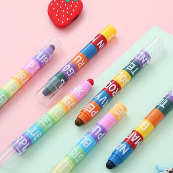 1 τεμ 6 χρωμάτων New Creative DIY Splicable Solid Highlighter Marking Suit Marking Pen Back to School Stationery