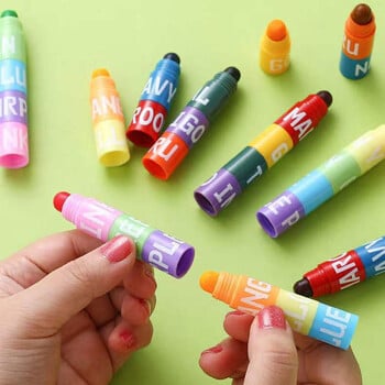 1 τεμ 6 χρωμάτων New Creative DIY Splicable Solid Highlighter Marking Suit Marking Pen Back to School Stationery