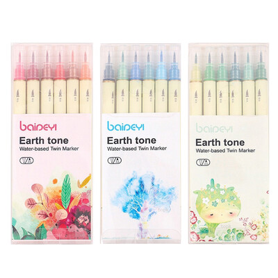 30 цвята маркери с двоен връх, фини линии и акварелни четки за художествено скициране, калиграфия или дневници, рисуване, оцветяване