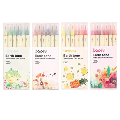 30 цвята маркери с двоен връх, фини линии и акварелни четки за художествено скициране, калиграфия или дневници, рисуване, оцветяване