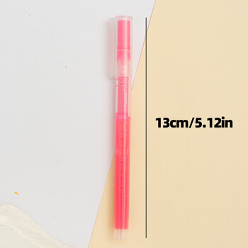 12 τμχ Πολύχρωμο στυλό Gel Straight Liquid Highlighter Σχέδιο Doodling Art Markers Straight Liquid Rollerball Fluorescent στυλό