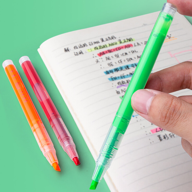 12 komada Raznobojna gel olovka Ravni tekući marker za crtanje Crtanje Art markeri Ravni tekući roler Fluorescentna olovka