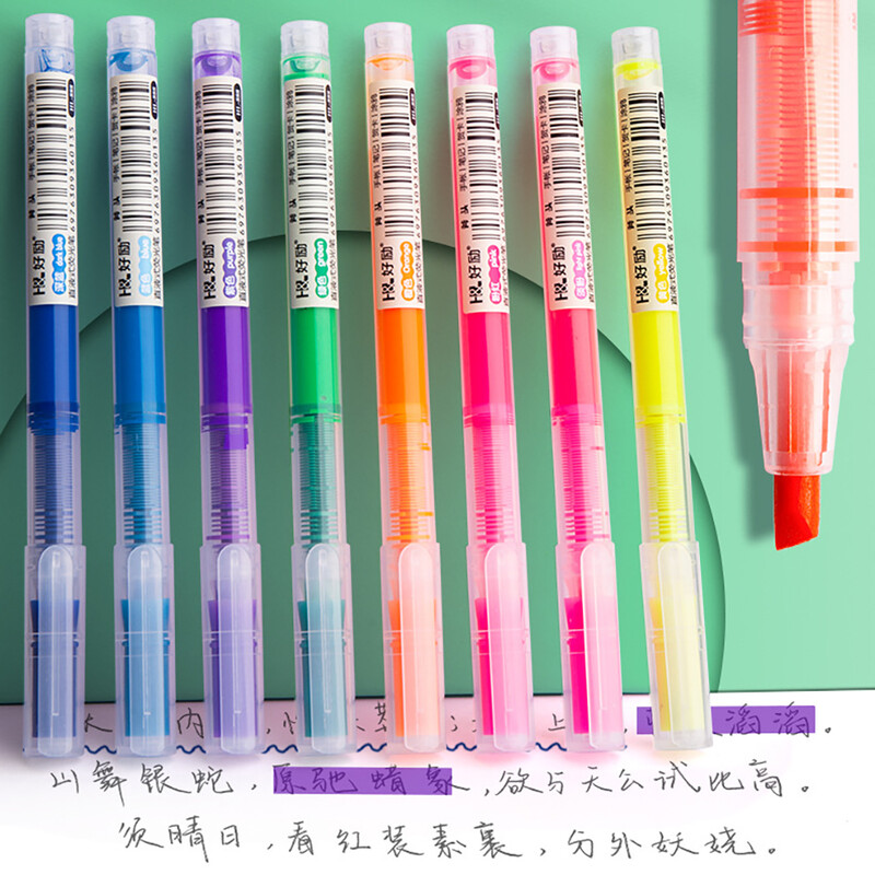 12 komada Raznobojna gel olovka Ravni tekući marker za crtanje Crtanje Art markeri Ravni tekući roler Fluorescentna olovka