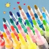 36 цвята Арт Маркер Акрилна боя Четка Писалка Скала Живопис Камък Керамика Стъкло Дърво Платно Направи си САМ Изработка на графити Консумативи за рисуване