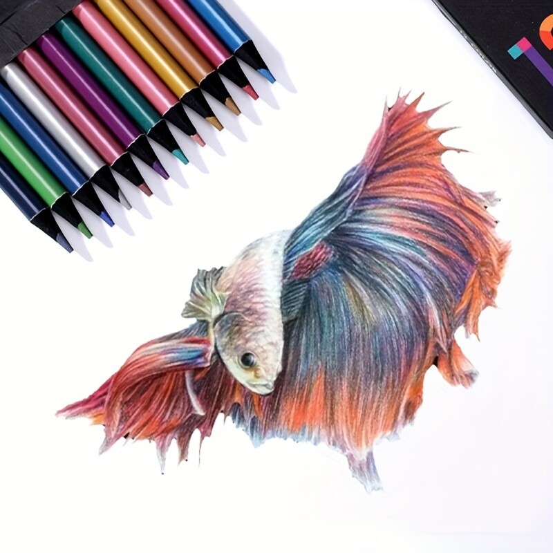 12 creioane colorate metalice colorate Set de schițe pentru desen Creioane colorate de colorat Brutfuner Profession Rechizite de artă pentru artist