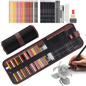 Комплект за рисуване 29/36/52 бр. Комплект моливи за скициране, преносими моливи за завеси с въглен, моливи за скици, гума, цветни моливи