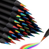 12Pcs Kawaii Rainbow Pencil Bojice s koncentričnim gradijentom u 7 boja Dječji dar Olovke u boji Umjetničke slike Crtanje Pribor