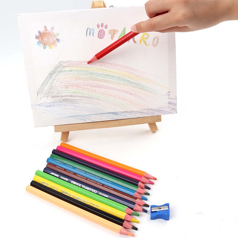 12 бр./кутия Цветни моливи Шестоъгълен прът с острилка Детски молив за рисуване Училищни канцеларски материали за писане