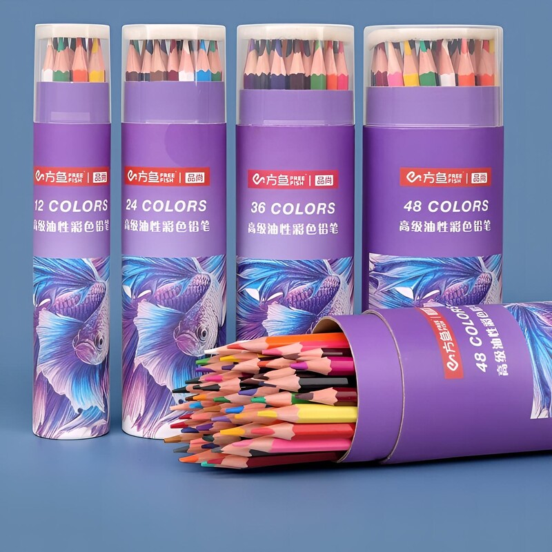 12/24/36/48 Colors värvilised pliiatsid täiskasvanutele mõeldud värvimisraamatutele, õlipõhised joonistuspliiatsid, professionaalsed kunstitarbed täiskasvanutele