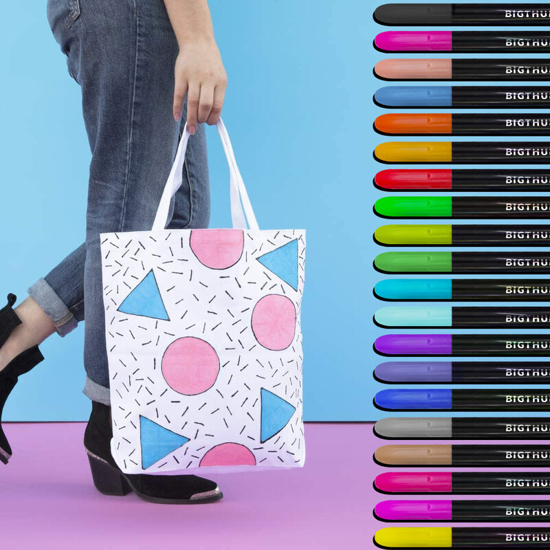 24 spalvų audinio rašiklių rinkinys, skirtas drabužiams „pasidaryk pats“ piešti rankomis ir piešti piešinius, tinkamas audinio popierinei drobei