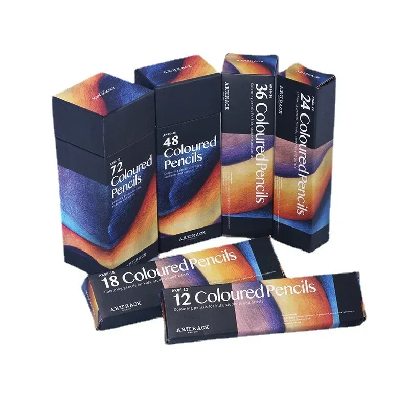 Profesionalus 12/18 spalvų Aliejinių spalvų pieštukai Šešiakampiai medinės rankenos rinkinys Menininkas Tapyba Piešimas Eskizas Meno dizainas