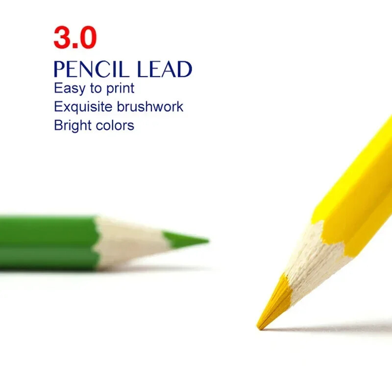 Profesionalus 12/18 spalvų Aliejinių spalvų pieštukai Šešiakampiai medinės rankenos rinkinys Menininkas Tapyba Piešimas Eskizas Meno dizainas