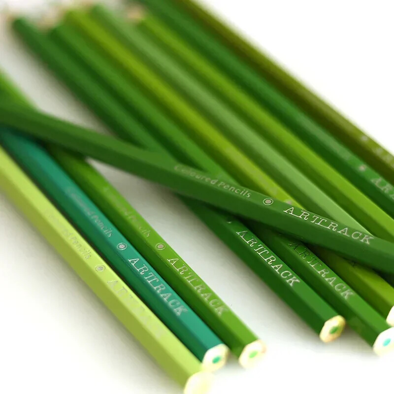 Profesionalus 12/18 spalvų Aliejinių spalvų pieštukai Šešiakampiai medinės rankenos rinkinys Menininkas Tapyba Piešimas Eskizas Meno dizainas