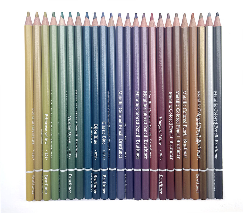 Brutfuner NEW 24Colors Metalik Olovke u boji Olovke za crtanje Set olovaka za skice Set mekanih olovaka za studente umjetnika Likovni pribor