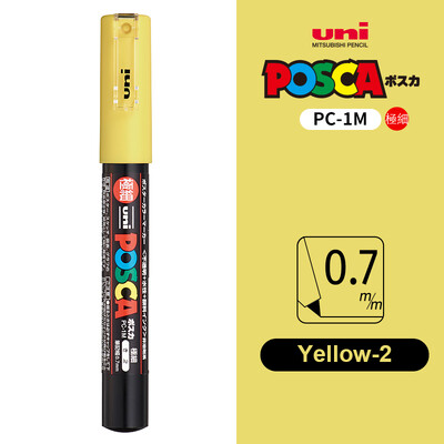 UNI POSCA Маркер Химикалка 12 цвята Акрилни Plumones Rotuladores PC-1M,3M,5M POP Писалка за плакат Боядисване на тъкани Маркери Художествена живопис 1PC