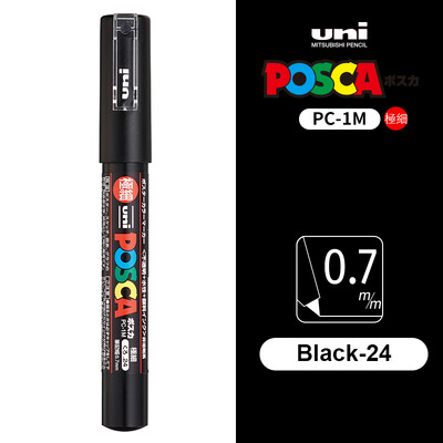 UNI POSCA Маркер Химикалка 12 цвята Акрилни Plumones Rotuladores PC-1M,3M,5M POP Писалка за плакат Боядисване на тъкани Маркери Художествена живопис 1PC