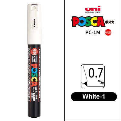 UNI POSCA Маркер Химикалка 12 цвята Акрилни Plumones Rotuladores PC-1M,3M,5M POP Писалка за плакат Боядисване на тъкани Маркери Художествена живопис 1PC