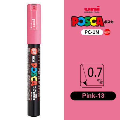 UNI POSCA Маркер Химикалка 12 цвята Акрилни Plumones Rotuladores PC-1M,3M,5M POP Писалка за плакат Боядисване на тъкани Маркери Художествена живопис 1PC