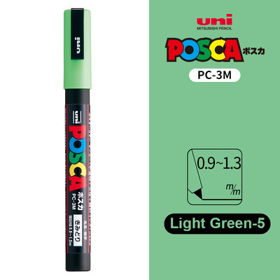 UNI POSCA Маркер Химикалка 12 цвята Акрилни Plumones Rotuladores PC-1M,3M,5M POP Писалка за плакат Боядисване на тъкани Маркери Художествена живопис 1PC