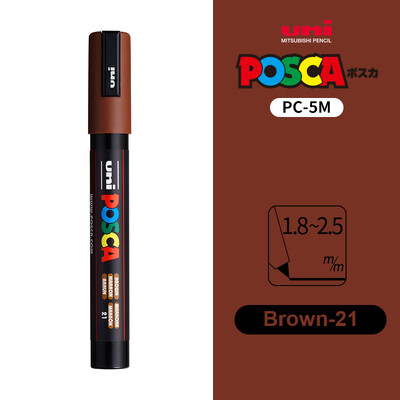 UNI POSCA Маркер Химикалка 12 цвята Акрилни Plumones Rotuladores PC-1M,3M,5M POP Писалка за плакат Боядисване на тъкани Маркери Художествена живопис 1PC