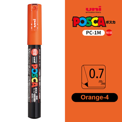 UNI POSCA Маркер Химикалка 12 цвята Акрилни Plumones Rotuladores PC-1M,3M,5M POP Писалка за плакат Боядисване на тъкани Маркери Художествена живопис 1PC