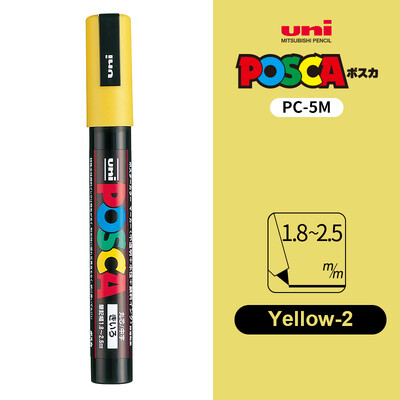 UNI POSCA Маркер Химикалка 12 цвята Акрилни Plumones Rotuladores PC-1M,3M,5M POP Писалка за плакат Боядисване на тъкани Маркери Художествена живопис 1PC