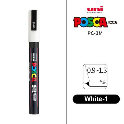 UNI POSCA Маркер Химикалка 12 цвята Акрилни Plumones Rotuladores PC-1M,3M,5M POP Писалка за плакат Боядисване на тъкани Маркери Художествена живопис 1PC