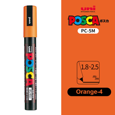 UNI POSCA Маркер Химикалка 12 цвята Акрилни Plumones Rotuladores PC-1M,3M,5M POP Писалка за плакат Боядисване на тъкани Маркери Художествена живопис 1PC