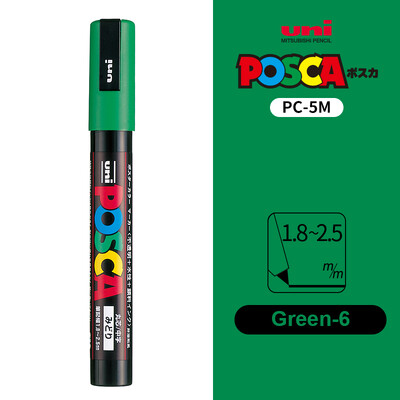 UNI POSCA Маркер Химикалка 12 цвята Акрилни Plumones Rotuladores PC-1M,3M,5M POP Писалка за плакат Боядисване на тъкани Маркери Художествена живопис 1PC