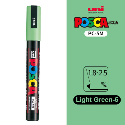 UNI POSCA Маркер Химикалка 12 цвята Акрилни Plumones Rotuladores PC-1M,3M,5M POP Писалка за плакат Боядисване на тъкани Маркери Художествена живопис 1PC