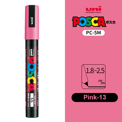 UNI POSCA Маркер Химикалка 12 цвята Акрилни Plumones Rotuladores PC-1M,3M,5M POP Писалка за плакат Боядисване на тъкани Маркери Художествена живопис 1PC
