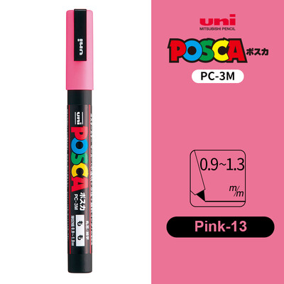 UNI POSCA Маркер Химикалка 12 цвята Акрилни Plumones Rotuladores PC-1M,3M,5M POP Писалка за плакат Боядисване на тъкани Маркери Художествена живопис 1PC