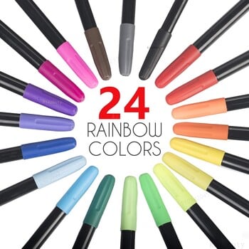 Σετ μαρκαδόρων 12/24 Colors Fabric Textile Markers - Μη τοξικό, ανεξίτηλο και μόνιμο ύφασμα Paint Fine Point Textile Marker Pens