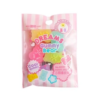 5 τμχ Ζελέ Color Erasers Cute Bear Pencil Rubber Erasers for Kids Εργαλείο γραφής Κορεατικά Σχολικά Γραφικά Είδη γραφείου