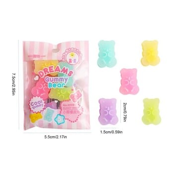 5 τμχ Ζελέ Color Erasers Cute Bear Pencil Rubber Erasers for Kids Εργαλείο γραφής Κορεατικά Σχολικά Γραφικά Είδη γραφείου