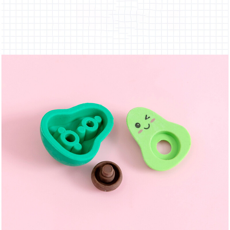 4 vnt/dėžutė Mielas animacinis avokado trintukas vaikiškas galvosūkių žaidimas Surinktas trintukas Studentų apdovanojimas raštinės reikmenų didmeninė prekyba