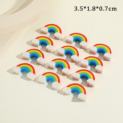 10 бр. Creative Rainbow Bridge Erasers Молив Гумени ученически пособия Сладък анимационен мини Rainbow Bridge Eraser Детски подаръци