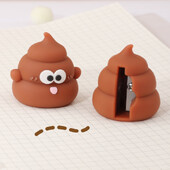 1 бр. Creative Mini Cute Poop острилка за моливи за ученици от началното училище Удобна острилка за моливи Подарък за детска награда