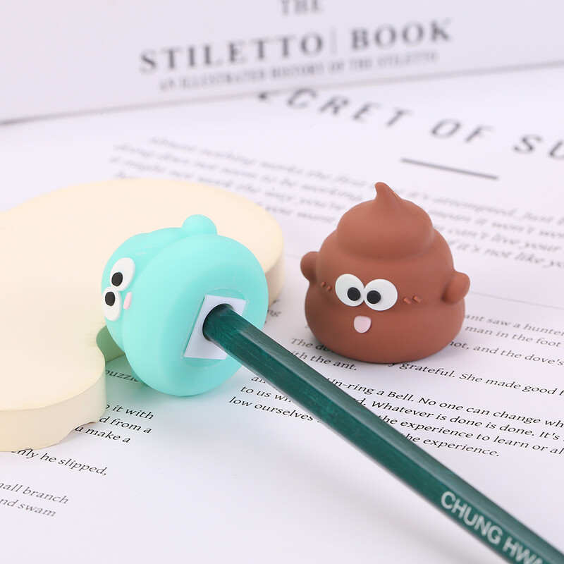 1 бр. Creative Mini Cute Poop острилка за моливи за ученици от началното училище Удобна острилка за моливи Подарък за детска награда