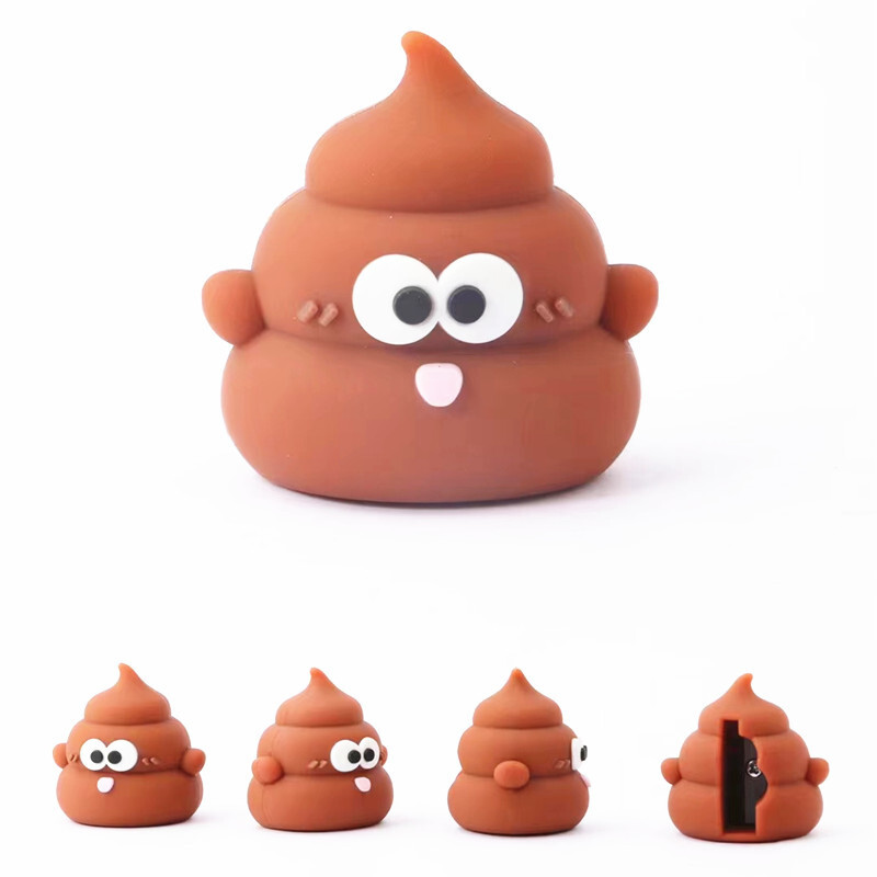 1 бр. Creative Mini Cute Poop острилка за моливи за ученици от началното училище Удобна острилка за моливи Подарък за детска награда
