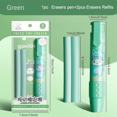 Комплект гуми тип писалка, сменяема сърцевина, гуми за сладки анимационни моливи за деца, прибираща се гумичка за молив, гумена мека ядро за пълнене