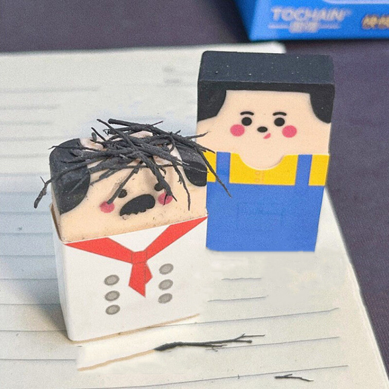 1 kom. Kreativna ćelavost Starac Gumica Olovka Gumica Studentski pribor Školski uredski materijal za djecu i studente