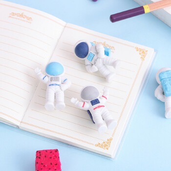 3 τεμ/συσκευασία Creative Space Astronaut Rubber Pencil Eraser Μαθητικά παιδικά βραβεία Γραφική ύλη Σχολική προμήθεια Χαριτωμένα χαρτικά