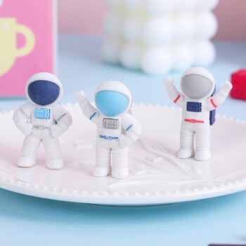 3 τεμ/συσκευασία Creative Space Astronaut Rubber Pencil Eraser Μαθητικά παιδικά βραβεία Γραφική ύλη Σχολική προμήθεια Χαριτωμένα χαρτικά